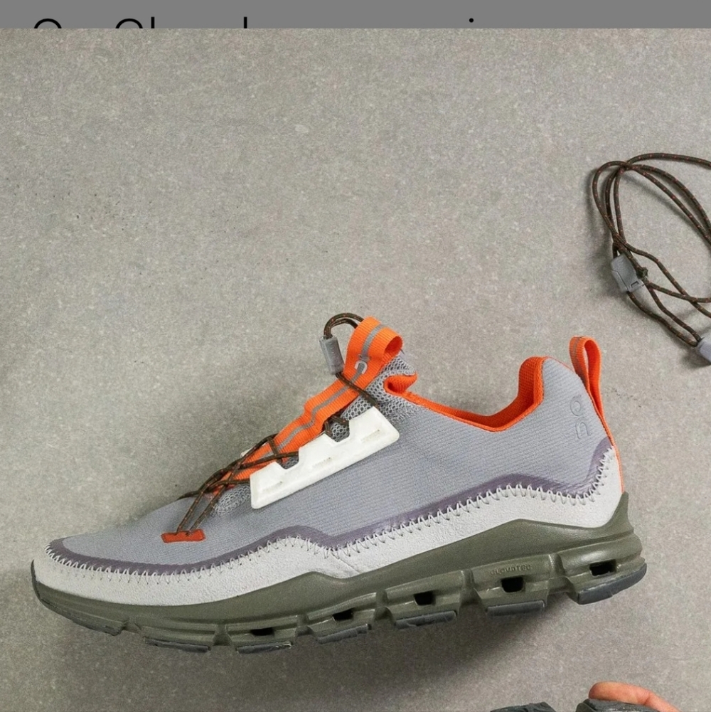 Sz. 12 On CloudAway Running Shoes, Gray and Orange